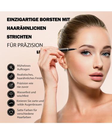 Crayon sourcils Microblading tanche avec brosse poils souples Feutre Sourcils Couleur longue dur e D finissez un maquillage tr s naturel 01 Marron - Buy Online on GoSupps.com