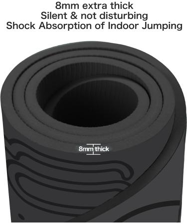 LERYG 8mm Jump Rope Mat - Durable Non-Slip Exercise Mat for Home Gym - 55 x 24 inches, Gray - Buy Online on GoSupps.com