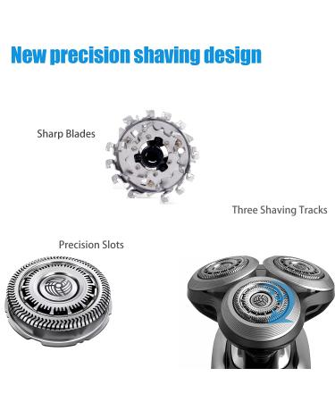 SH60/72 Replacement Heads Compatible with Philips Norelco 6000 Series - Upgraded Shaver Heads for S6810 S6820 S6850 S6880/81 - 3 Pack - Buy Online on GoSupps.com