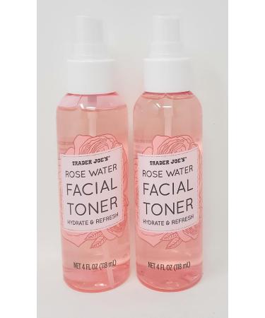 Trader Joe's Rose Water Facial Toner - Hydrate & Refresh | Pack of 2 (4 Fl Oz Each) - International Shipping Available - Buy Online on GoSupps.com