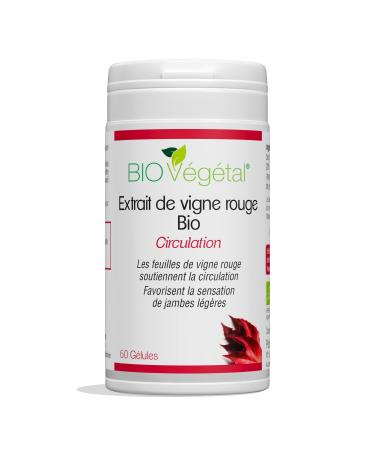 Phyto Sud Organic Red Vine Extract 750 mg - Titrated at 20% Polyphenols - Food Supplement to Improve Circulation