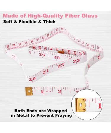 6 Pack Soft Body Tape Measure - Double Scale Small Fabric Sewing Tailor Cloth Waist Pink Measuring Tape for Body Measurements & Weight Loss - 150cm/60inch - Buy Online on GoSupps.com