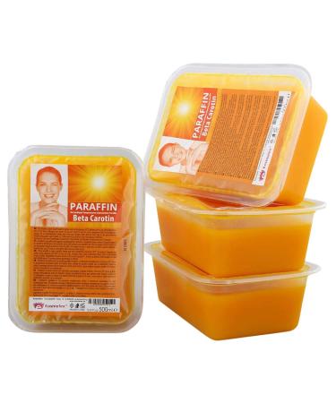 Kosmetex Paraffin Wax Beta Carotene Paraffin Bath Wax with Lower Melting Point 4x 500ml 1