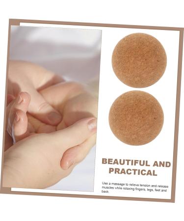 Marmerdo 2-Pack Cork Yoga Ball - Deep Tissue Massage & Foot/Neck Massager for Pain Relief | Eco-Friendly Wellness Tool - Buy Online on GoSupps.com