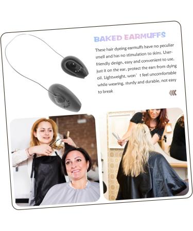 FRCOLOR Hanging Baked Oil Earmuffs hair dye Ear Protectors Shower ear Cover Shower Ear cap silicone ear cover salon Ear Covers hair dye ear muffs bathing shower ear Silica gel set modeling - Buy Online on GoSupps.com