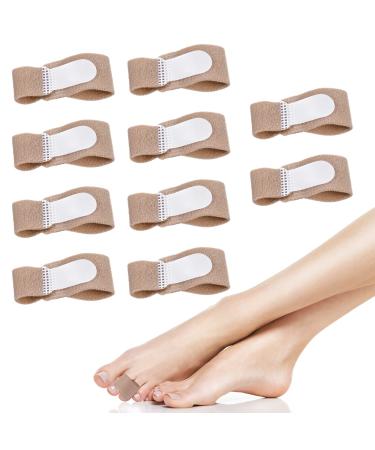 Skisneostype 10 Pcs Hammer Toe Splints Fabric Toe Splint Broken Toe Wraps for Correcting Hammer Toes Broken Toes Crooked Toes & Overlapping Toes