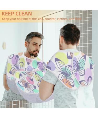Lovely Butterflies Beard Bib Apron | Non-Stick Waterproof Hair Catcher for Men - Perfect Grooming Cloth & Gifts - Buy Online on GoSupps.com
