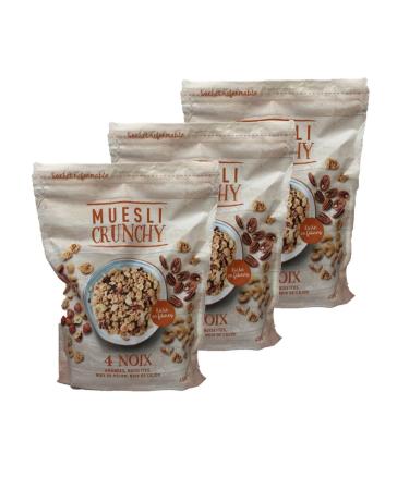 Lot 3x Crunchy muesli 4 nuts - 450g pack
