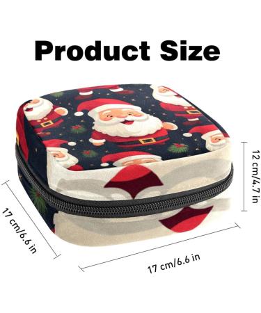 Muoooum Merry Christmas Sanitary Napkin Storage Bag | Portable Menstrual Pad & Cup Pocket for Teens & Women | 4.7x6.6 inches - Buy Online on GoSupps.com