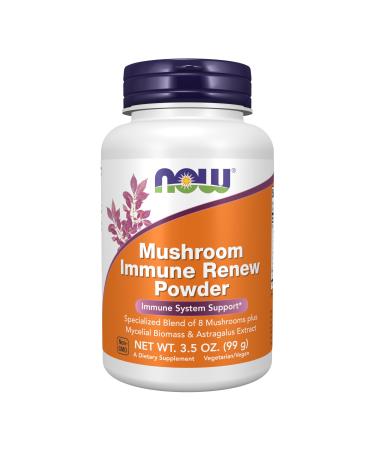 Now Foods Supplements Mushroom Immune Renew with Astragalus Root Extract Immune System Support* 3.5-Ounce 4 Ounce (Pack of 1)