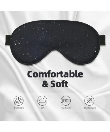 Premium Black Glitter Sleep Mask | Reusable Soft Eye Covers for Men & Women | Ideal for Travel Camping & Better Sleep - Buy Online on GoSupps.com