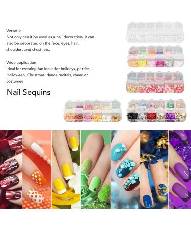 Cute Nail Charms Nail Glitter Charm Ornaments Nail Art Decorations Glitter Accessories for DIY Craft Nail Art Design Manicure Decor - Buy Online on GoSupps.com