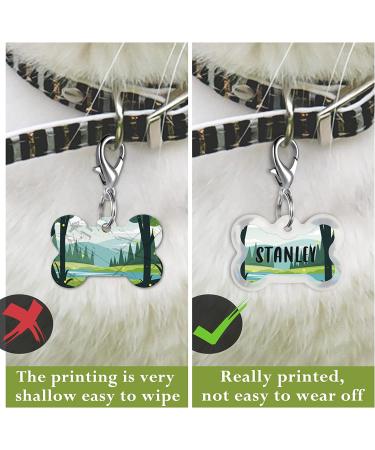 Natiform Adventure Dog Tag - Personalised Pet ID Tag with Glow in The Dark Silencer - Custom Text - Double Sided Pet Tag (Heart Style 1) - Buy Online on GoSupps.com