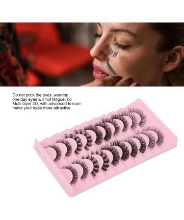 False Eyelashes 10 Pairs Reusable Fake Eyelashes Set DD Curl Thickness Multilayer False Lashes for Lady Girl Comfortable and Lightweight Fake Eyelashes - Buy Online on GoSupps.com