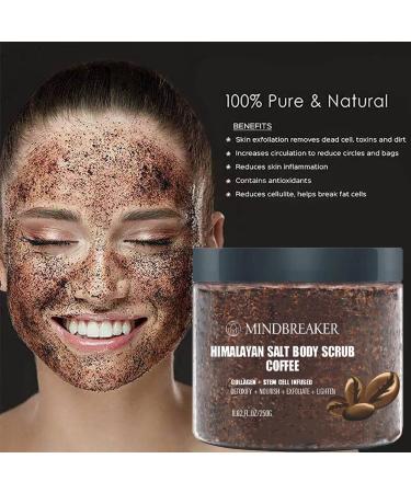 Himalaya Salt Body Peeling - Exfoliating & Moisturizing Body Scrub Gift for Men & Women - Coffee Infused - Buy Online on GoSupps.com