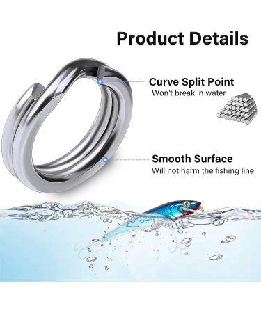 SEAOWL Stainless Steel Split Rings 7.5mm-120pcs | Heavy Duty Saltwater Fishing Lure Connector - Buy Online on GoSupps.com