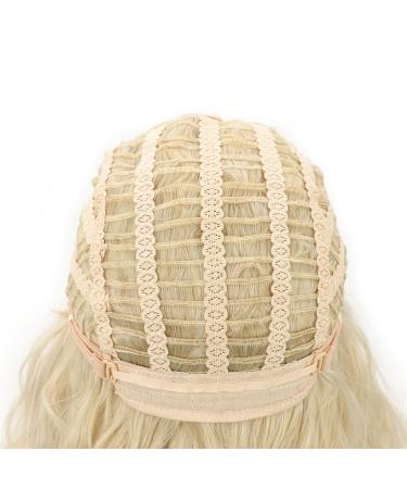 Fencca Ombre Platinum Blonde Long Curly Wavy Wig for Women - Heat Resistant Synthetic Hair for Daily & Party Use - Buy Online on GoSupps.com