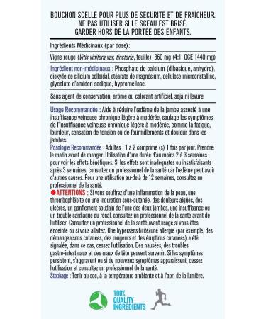 MapleLife Nutrition Leg Relief 360 mg Vein Care - Reduces Lower Leg Swelling from Edema Relieves Tiredness Heavy Legs and Leg Pain Enhance Blood Circulation - Red Vine Leaf Extract 60 Tablets - Buy Online on GoSupps.com