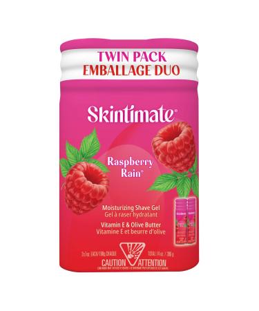 Skintimate PX-564 Signature Scents Moisturizing Shave Gel for Women, Raspberry Rain Scent with Vitamin E and Olive Butter - 7 Ounce , 2 Count (Pack of 1)