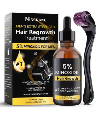 5% Minoxidil for Men Hair Regrowth Beard Growth Kit Extra Strength Minoxidil Beard Oil Topical Hair Serum for Hair Loss & Thinning Complete Beard & Hair Growth Solution