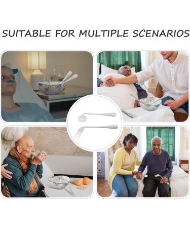 Doitool Adaptive Utensil Set Angled Spoon & Fork for Easy Self-Feeding | Stainless Steel Cutlery for Seniors & Patients (Right Hand) - Buy Online on GoSupps.com