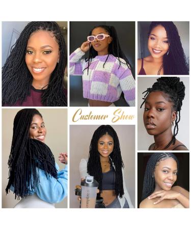 8 Inch 30 Strands 0.2cm Loc Extensions | Handmade Natural Black Human Hair Dreadlocks for Black Women/Men | Dye & Bleach Safe - Buy Online on GoSupps.com