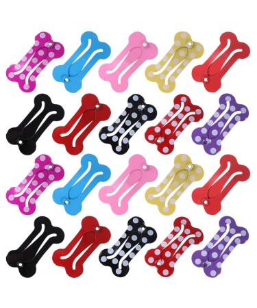 STOBOK 20pcs Mini Pet Hair Clip Bone- Shaped Snap Puppy Cat Dog Hair Bows Dog Grooming Topknot Bows Side Band Barrette for Cat Puppy Party Birthday Hair Accessories Random Color - Buy Online on GoSupps.com