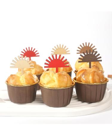 BOOMPA Wooden Half Sun Cupcake Toppers First Trip Around The Sun Boho 1st Birthday Cupcake Toppers Sunshine Party Decor Sun Themed Birthday Cake Toppers Set Of 8 You Are My Sunshine Party Decor - Buy Online on GoSupps.com