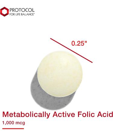 Protocol 5-Methyl Folate 1000mcg Supplement - 90 Tabs - Nerve Support - Bioavailable Folate - Buy Online on GoSupps.com
