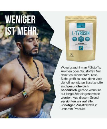 aminopure | Pure Tyrosine Powder | Pure L-Tyrosine Without Additives | Fermentation From Corn (Non-GMO) | 100% Vegan & Lab Tested | 250g - Buy Online on GoSupps.com