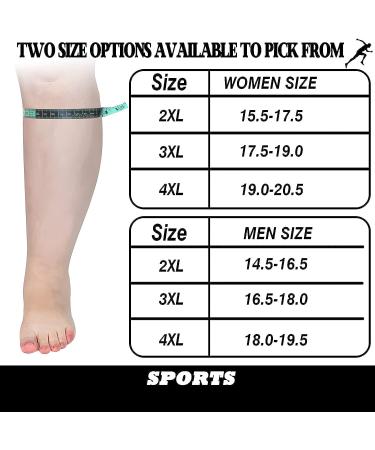3PCS Plus Size Compression Socks | Extra Wide Calf | 20-30 mmHg | Varicose Veins & Swelling Relief | XX-Large Sizes - Buy Online on GoSupps.com