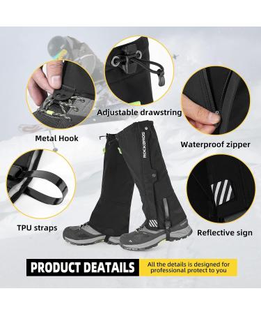 Rockbros Waterproof Warm Gaiters for Hiking Snow and Climbing - S-3XL Sizes for Men & Women - Buy Online on GoSupps.com