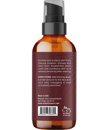 Majestic Pure Sandalwood Oil After Shave Balm for Men - Luxury Moisturizing Lotion for Silky Smooth Skin - 2 fl oz - Buy Online on GoSupps.com