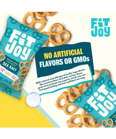 FitJoy Gluten Free Pretzels - Sea Salt Twists | Grain Free, Made in USA, Nut Free, Non-GMO, Vegan Certified | 5 oz (Pack of 6) - Buy Online on GoSupps.com