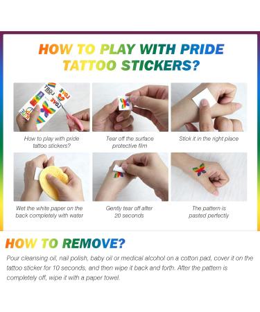 25 Sheets 200PCS Pride Temporary Tattoos LGBTQ Gay Lesbian Rainbow Pride Tattoos Waterproof Pride Stickers for Pride Parade Festival Party Supplies Pride Decorations - Buy Online on GoSupps.com