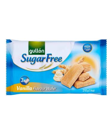 Gullon Gullon Sugarless waffle cookies vanilla flavor 6 packs of 210 g