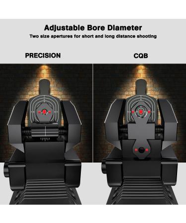 Premium QR-Laser Tactical Flip Up Iron Sights Set for Rifle | Low Profile Front Rear Red Dot | Picatinny & Weaver Rail Compatible - Buy Online on GoSupps.com