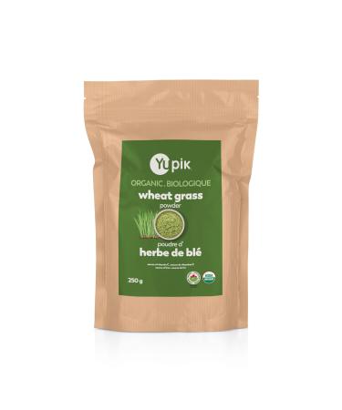 Yupik Organic Wheat Grass Powder 250 g Non-GMO Vegan Gluten-Free Kosher Raw Superfood Sugar-Free Salt-Free Source of Vitamin C & Iron Blends Easily Ideal for Smoothies & Shakes