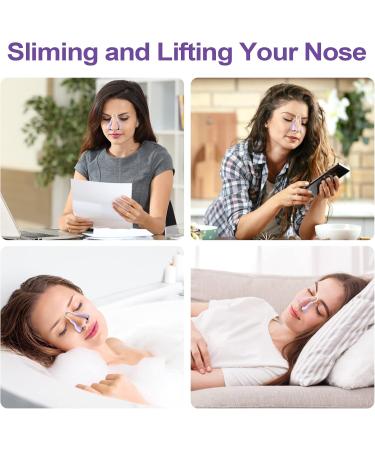 Soft Silicon Nose Shaper & Straightener - Pain Free Tool for Wide Noses | Nose Clip for Women Men & Girls - Purple - Buy Online on GoSupps.com