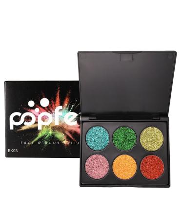 Kashyk eyeshadow palette in 6 colors matt eyeshadow powder 7 styles glitter shimmer highly pigmented eye cosmetics make-up party wedding cocktail gift