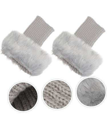 Kisangel Fur Short Boot Cuffs - Fluffy Leg Warmers & Arm Warmers | Stylish Knit Accessories for Beautiful Legs - International Shipping Available - Buy Online on GoSupps.com