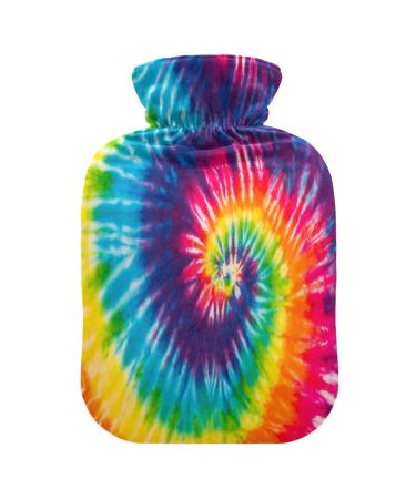 Batik coloring rainbow heat bottle with reference heat bottles for pain relief heat bottle water bag feet and bed warmers for warm and cold compress 1l
