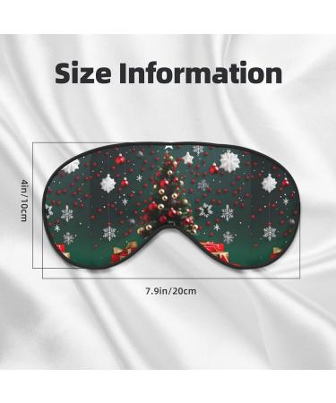 Round Ball Christmas Tree Sleep Eye Mask - Unisex Adjustable Blackout Mask for Travel Yoga & Naps - Buy Online on GoSupps.com