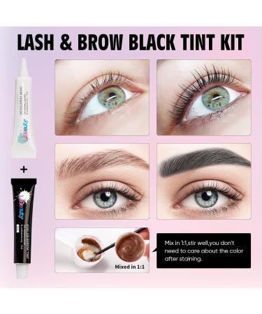 Libeauty Lash & Eyebrow Tint Dye Kit Lasting 8 Weeks for Professional Eyebrow or Lash Tinting(Black) - Buy Online on GoSupps.com