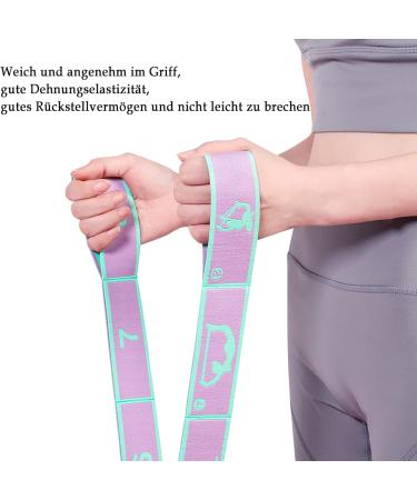 Yoga Belt 2 Pack with 8 Loops Resistance Bands - Perfect for Stretching Yoga Training & Fitness | Ideal for Enthusiasts & Athletes - Buy Online on GoSupps.com