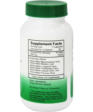 Lung and Bronchial Formula 100 Capsules - Natural Respiratory Support - Buy Online on GoSupps.com