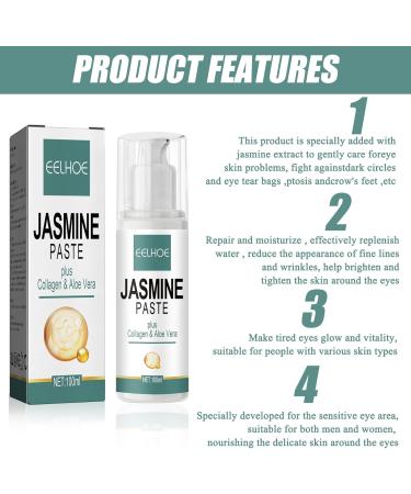 1 Pcs Jasmine Eye Cream Jasmine Ointment For Dark Circles Jasmine Active Ointment Jasmine Eye Cream Reduces Dark Circles Fine Lines Bags And Wrinkles Under The Eyes - Buy Online on GoSupps.com