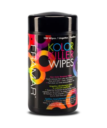 Framar Kolor Killer Wipes  Hair Dye Remover, Hair Color Remover  Wipes Dispenser of 100
