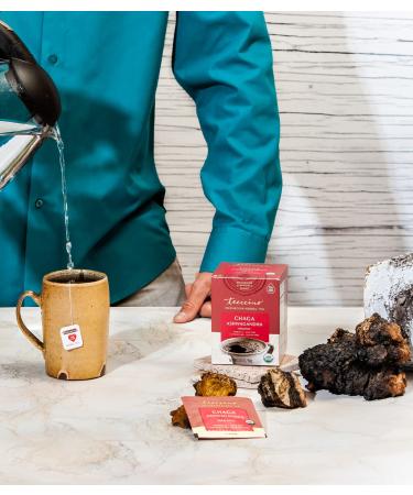 Teeccino Chaga Ashwagandha Tea - Butterscotch Cream - Organic Mushroom Adaptogenic Herbal Tea - 25 Tea Bags, Prebiotic, Caffeine and Gluten Free - Buy Online on GoSupps.com