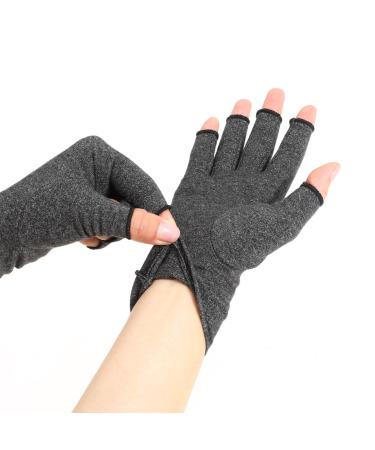 2 Pairs Compression Gloves Fingerless Hand Care Mittens Carpal Tunnel No Finger Gloves Hand Brace for Joint Palm Daily Work Typing Office Home